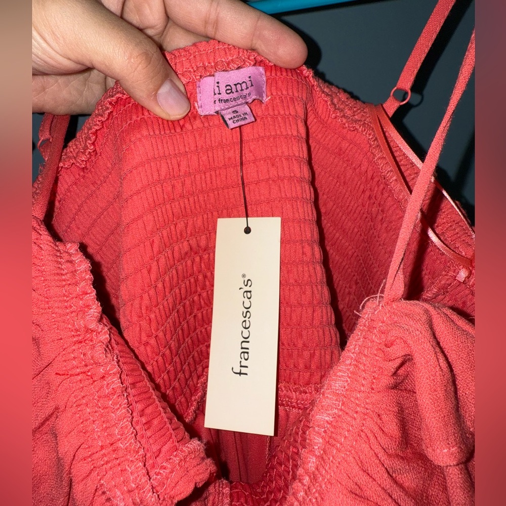 Francesca's Collections Pink Ruffle Mini Dress - Picture 2 of 4